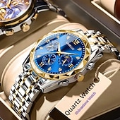 Νέο ανδρικό ρολόι χαλαζία με νυχτικό και στρας, ανθεκτικό στις γρατσουνιές και στη φθορά, ιδανικό για δώρο διακοπών και γενεθλίων Χαμηλού Κόστους Ρολόγια Quartz-Νέο ανδρικό ρολόι χαλαζία με νυχτικό και στρας, ανθεκτικό στις γρατσουνιές και στη φθορά, ιδανικό για δώρο διακοπών και γενεθλίων