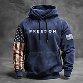 voordelige Patriottische 250 Sweatshirts-4 juli 2026 250e Memorial Day Mannen Streetwear Graphic Amerikaanse Vlag Crew Neck Lange Mouw Hoodie Sweatshirt Casual Buiten Straat