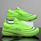 זול נעלי חג המולד לגברים-נעלי ריצה לגברים בצבע ירוק ניאון עם סוליה בעלת ביצועים גבוהים - נעליים אופנתיות ונוחות לחג המולד ולאורח חיים פעיל