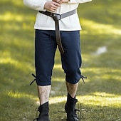 abordables Bas-Rétro Vintage Médiéval 17ème siècle Bal Masqué Pantalons de pirate Viking Couleur Unie Déguisement Homme Pirate Fantaisie Mascarade Fête / Soirée Adulte Pantalon