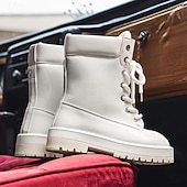 economico Stivali da lavoro-stivali da lavoro impermeabili arancioni da uomo: design robusto con supporto alto per la caviglia, ideali per lavori all'aperto e uso intensivo