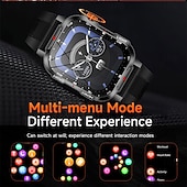 Nowy globalny smartwatch 2,01 cala, 1100 mAh, duża bateria, kompas LED, męski zegarek sportowy do użytku na świeżym powietrzu, asystent głosowy, połączenia bezprzewodowe tanie Inteligentne bransoletki-Nowy globalny smartwatch 2,01 cala, 1100 mAh, duża bateria, kompas LED, męski zegarek sportowy do użytku na świeżym powietrzu, asystent głosowy, połączenia bezprzewodowe