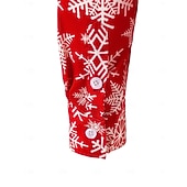 olcso Ingek-Karácsony Hosszú ujjak Gombos ing Mikulás Grafikus Újdonságok Vicces mert Férfi Felnőttek 3D nyomtatás mert Karácsony Farsang Újév Parti