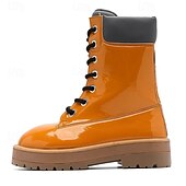 economico Stivali da lavoro-stivali da lavoro impermeabili arancioni da uomo: design robusto con supporto alto per la caviglia, ideali per lavori all'aperto e uso intensivo