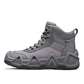 baratos Botas de caminhada-calçados esportivos masculinos bege de cano alto - botas táticas de caminhada duráveis para aventuras ao ar livre