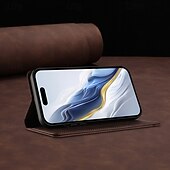 Недорогие Чехлы для iPhone-телефон Кейс для Назначение iPhone 17 Pro Max 17 Air 17 i16 15 14 Pro Max Plus 13 Pro Max Mini Кошелек для карт Защита от удара Ретро Кожа PU