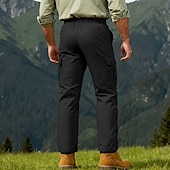 abordables Pantalons Cargo-Homme Pantalons Cargo Pantalons Multi-poches Taille élastique avec cordon de serrage Uni Portable Extérieur Quotidien Camping &amp; Randonnée Mode Classique Noir Vert Véronèse