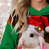 Kerstmis Voor meisjes 3D Grafisch Konijn Trui met capuchon Lange mouw Herfst Winter Modieus Aanbiddelijk Basic Kinderen 4-12 jaar Capuchon Buiten Casual Dagelijks Normale pasvorm voordelige Kersttops voor Kinderen-Kerstmis Voor meisjes 3D Grafisch Konijn Trui met capuchon Lange mouw Herfst Winter Modieus Aanbiddelijk Basic Kinderen 4-12 jaar Capuchon Buiten Casual Dagelijks Normale pasvorm