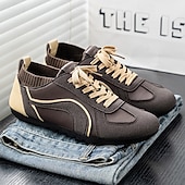 baratos Tênis Casuais-Tênis casual masculino amarelo e preto com design de malha respirável, calçado leve e antiderrapante para caminhadas ao ar livre, viagens e estilo cotidiano