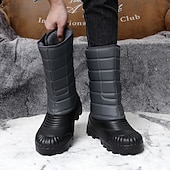 abordables Botas de invierno y nieve-Botas de nieve impermeables marrones para hombre: aislantes y duraderas, perfectas para deportes de invierno, raquetas de nieve y aventuras al aire libre.
