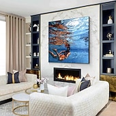 preiswerte Gemälde mit Menschen-Ölgemälde „Taucherin“: abstrakte schwimmende Frau, handgefertigte Leinwand