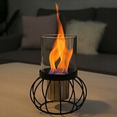 Недорогие Кемпинговое оборудование-настольная костровая чаша для костра со стеклянным столом и дистанционным управлением для кемпинга