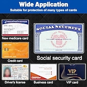 cheap Storage &amp; Organization-50 Pack Social Security Card Protector Sleeves, Ultra Clear &amp; Durable 31Mil Waterproof SSN/New Medicare/Credit Card Holder, Soft ID/Debit/Credit/Index Card Storage Sleeves