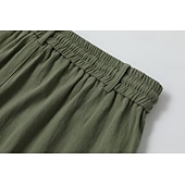 levne Dovolená-Pánské Plátěné kalhoty Kalhoty Letní kalhoty Plážové kalhoty Šňůrky Kapsy Elastický pas Bez vzoru Pohodlné Prodyšné Dovolená Denní Plážové Havajské Cikánský Černá Bílá