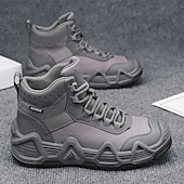 baratos Botas de caminhada-calçados esportivos masculinos bege de cano alto - botas táticas de caminhada duráveis para aventuras ao ar livre