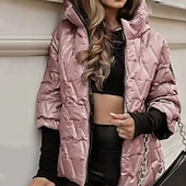 Damskie Dół kurtka puchowa Pikowana kurtka Zatrzymujący ciepło Wygodny Zamek Kieszeń Moda Codzienny Równina Ulica Dzienne zużycie Wyjściowe Zamek błyskawiczny Regularny Kaptur Regularny Długi rękaw tanie Puchowe kurtki pikowane-Damskie Dół kurtka puchowa Pikowana kurtka Zatrzymujący ciepło Wygodny Zamek Kieszeń Moda Codzienny Równina Ulica Dzienne zużycie Wyjściowe Zamek błyskawiczny Regularny Kaptur Regularny Długi rękaw