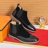 preiswerte Chelsea -Stiefel-Braune Chelsea-Boots aus Kunstleder für Herren – stilvoll und elegant, perfekt für Business Casual, formelle Anlässe und den Alltag.