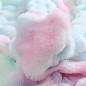 お買い得  ブランケット＆毛布-厚手で暖かいタイダイ染めのウサギの毛皮のブランケット。ソファーベッドやオフィスのお昼寝に、ふわふわのロングプラッシュスローブランケット。秋冬の装飾にぴったりの心地よいバブルフリースブランケット。