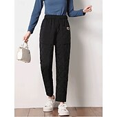 economico Pantaloni a gamba dritta-Per donna Chinos Moda Streetwear Essenziale Lunghezza intera Vita Alta Semplice Tasca Fascia Elastica Comodo Morbido Confortevole Micro-elastico All&#039;aperto Streetwear blu navy Nero Verde Cachi
