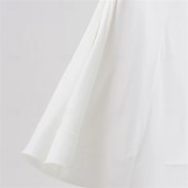 abordables Vêtements de Compétition-Robe de danse de salon pour femme, manches longues, taille strass, élégante, pour valse, tango, foxtrot, compétition – blanche