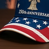 olcso Patrióta 250 kalap-Férfi Egyesült Államok 250. évfordulós kalapja Baseball sapka Szalmakalap Kamionos kalap Kék Poliészter Nyomtatott Hazafias Divat Alkalmi Utca Napi Amerikai amerikai zászló Állítható Fényvéd