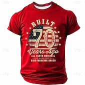 economico Maglietta patriottica per veterani-Per uomo Bandiera Americana Maglietta Manica Corta maglietta Stampa 3D Girocollo Camicia Quotidiano Militare Streetwear Quotidiano Blu Nero Rosso Estate Primavera Abbigliamento S M L XL XXL XXXL