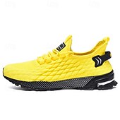 ieftine Adidași casual-Adidași sport albaștri pentru bărbați, din plasă, cu partea superioară respirabilă din tricot și talpă absorbantă de șocuri, pantofi sport ușori pentru sală, antrenament și purtare zilnică