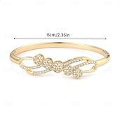 cheap Bracelets-Crystal Classic Totem Series Elegant Personalized Trendy Chrome Bracelet Jewelry Silver / Golden For Wedding Party Engagement Prom