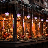 cônes de glace de Noël, flocons de neige, rideaux en fil de cuir, guirlande lumineuse, balcon du salon, porche, lumières de décoration d'ambiance de fête, télécommande 8 fonctions, alimentation USB abordables Lumières de cordes de vacances-cônes de glace de Noël, flocons de neige, rideaux en fil de cuir, guirlande lumineuse, balcon du salon, porche, lumières de décoration d'ambiance de fête, télécommande 8 fonctions, alimentation USB