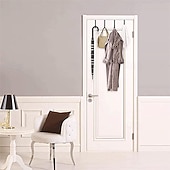 levne Úložiště a organizování-6 ks háčků na dveře, pogumované háčky na zadní dveře bez vrtání, nestopující ramínka na oblečení a klobouky do koupelny, ložnice, kuchyně a kanceláře