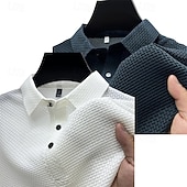 cheap Men&#039;s Classic Polo-2PCS Men&#039;s Polo Shirts Golf Shirt Casual Holiday Classic Short Sleeve Fashion Basic Plain 2 Piece Multi-pack Summer All Seasons Regular Fit
