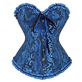 Недорогие Корсеты-корсет женские корсеты больших размеров корсеты кантри секси леди возлюбленная контроль живота пуш-ап жаккард абстрактный цветок крючок&amp;amp;наряды на шнуровке из нейлона/хлопка для свадьбы,