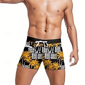 abordables Bañadores &amp; Pantalones de surf-Hombre Bañador Natación Corto Bañadores Pantalones Bañadores de traje de baño Impreso Correa Eslático Transpirable Prendas de abajo Surf Bikini Buceo Verano