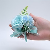 economico Bouquet da Sposa-Fiori da polso da sposa Fiore all'occhiello Matrimonio / Evento / Festa Tessuti Floreale