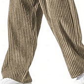 baratos Perna Reta-Homens Calças Esportivas Calças Calças de Veludo Calças largas Calça de moletom de perna reta Com Cordão Cintura elástica Côr Sólida Conforto Comprimento total Ao ar livre Casual Diário Moda Estilo