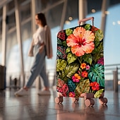 abordables Ropa de casa y zapatillas para el hogar-Funda elástica para maleta con estampado floral, protector de equipaje de viaje