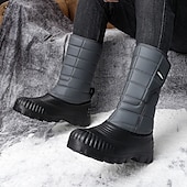 abordables Botas de invierno y nieve-Botas de nieve impermeables marrones para hombre: aislantes y duraderas, perfectas para deportes de invierno, raquetas de nieve y aventuras al aire libre.