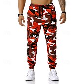 economico Pantaloni da Corsa &amp; Collant-Per uomo Pantaloni della tuta con risvolto Pantaloni Cargo pantaloni sportivi Coulisse con tasche Vita Alta Pantaloni Palestra Athleisure Allenamento Primavera Autunno Elastico Palestra Allenamento