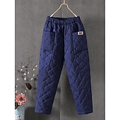 economico Pantaloni a gamba dritta-Per donna Chinos Moda Streetwear Essenziale Lunghezza intera Vita Alta Semplice Tasca Fascia Elastica Comodo Morbido Confortevole Micro-elastico All&#039;aperto Streetwear blu navy Nero Verde Cachi