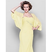 voordelige bruiloft gast wraps-Sjaals Dames Wrap Bolero Shrug Jassen  Jas Elegant Zonbescherming 3/4 Lengte Mouw Chiffon Bruiloft Gast Wikkels Met Effen Kleur Voor Bruiloft Lente om indruk te maken