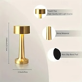 tanie Lampy stołowe-Nowoczesna, minimalistyczna metalowa lampa stołowa do biura, z funkcją oświetlenia, sterowana dotykowo, z możliwością ładowania, z 3-stopniową regulacją jasności, do biura, sypialni, gabinetu, na