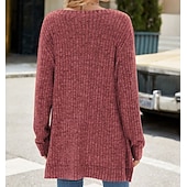 halpa Naisten Yksinkertaiset Paidat-Naisten Pusero Yhtenäinen väri Tyylikäs Vapaa-aika Pitkähihainen Tiukka pyöreä kaula-aukko Tavalliset topit Päivittäin Rypytetty Ruohonvihreä Musta Punastuvan vaaleanpunainen Viini Sininen Kevät