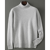 preiswerte Wollpullover für Herren-Hochwertiger Herren-Rollkragenpullover aus reiner Wolle und Kaschmir, klassischer Strickpullover, weich, warm und atmungsaktiv