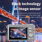 halpa Digitaalikamera-Uusi 4k fhd -digikamera 64 gigatavun muistikortilla vuodelta 2025, kompakti, pieni ja edullinen ladattava valokuvauskamera, 64 megapikselin automaattitarkennuskamera, erittäin sopiva aloitteleville