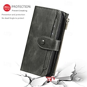 Недорогие Чехлы для iPhone-телефон Кейс для Назначение iPhone 17 Pro Max 17 Air Кошелек для карт Откидная крышка Магнитный Откидная подножка Разъем для карты Ретро ТПУ Кожа PU