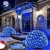 economico Strisce LED-Set di luci a rete collegabili 3 in 1 per interni ed esterni, luci decorative per Natale, Capodanno, matrimonio, atmosfera festiva, telecomando a 13 tasti, tensione di sicurezza 31 V, 1,5 * 1,5 m - 96