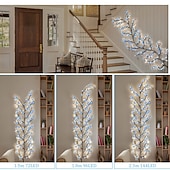 halpa LED-hehkulamput-1 kpl USB Pajuvineoksa valot 8-tilaa 72/96/144LED lämpimän valkoinen valo seinälle huoneeseen keittiöön kahvilaan Halloween koristeeksi