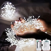 Недорогие Огни отпуска-Рождественский дистанционное управление гирлянда светильники 3м 100LEDs 6м 200LEDs огни фейерверка 8 режимов освещения Новый год свадьба праздник сад рождественская елка украшение дома наружное