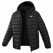 preiswerte Grafische Jacken und Mäntel für Herren-Herren Grafik Hai Wintermantel Daunenjacke Thermowarm Regenfest Leicht Lässig Outdoor Täglich Wattierte Steppjacke mit Kapuze Herbst Winter Langarm Schwarz Rote Königliches Blau