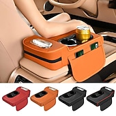 ieftine Husă Scaun Auto-Pernă cotieră consolă centrală auto nouă cu 2 suporturi pentru pahare, pernă de înălțire a cotierei 4 în 1, husă de pernă auto pentru cotiera auto, pentru toate anotimpurile